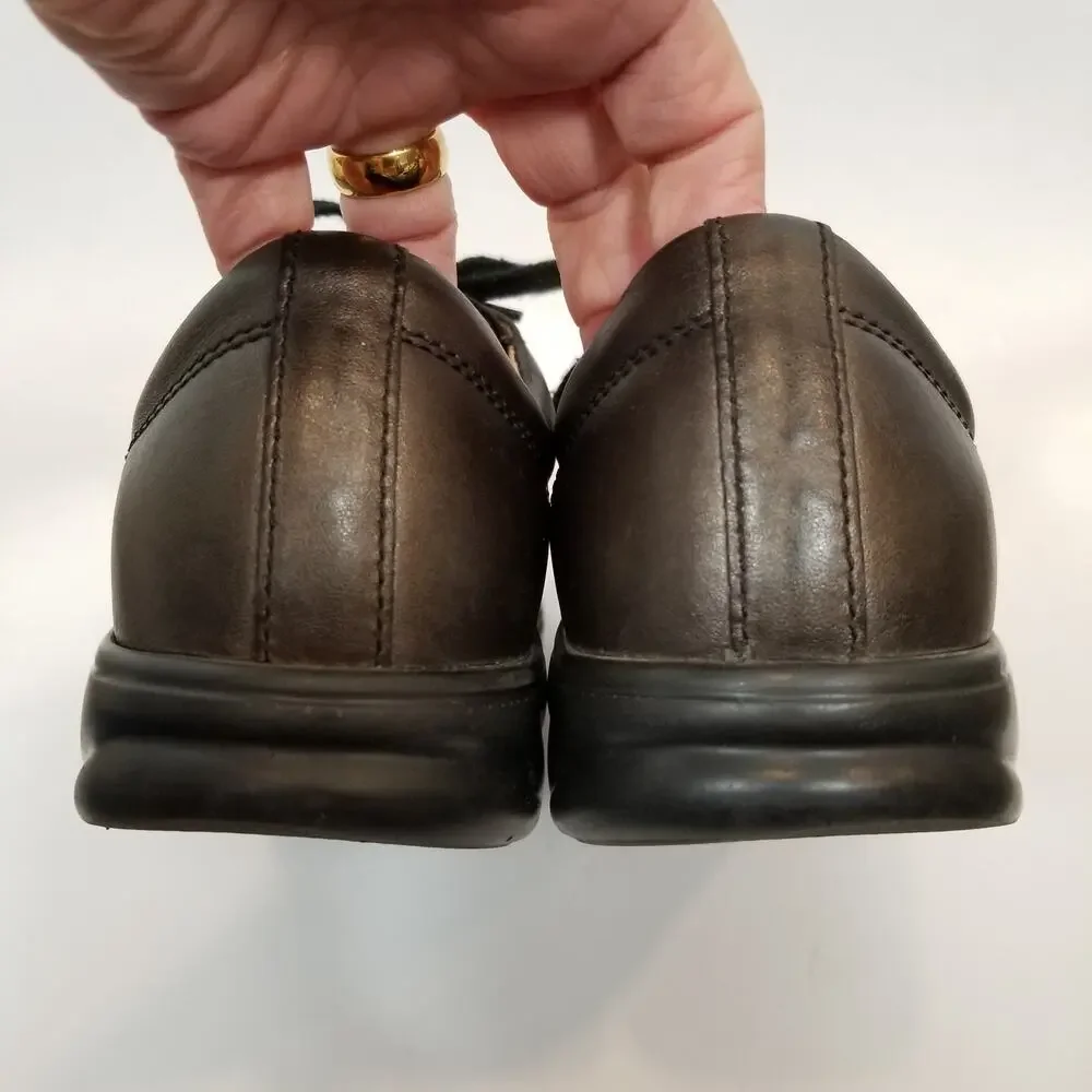 Finn Comfort Women's Ikebukuro Casual Walking Shoes Leather Sneakers Brown 9.5